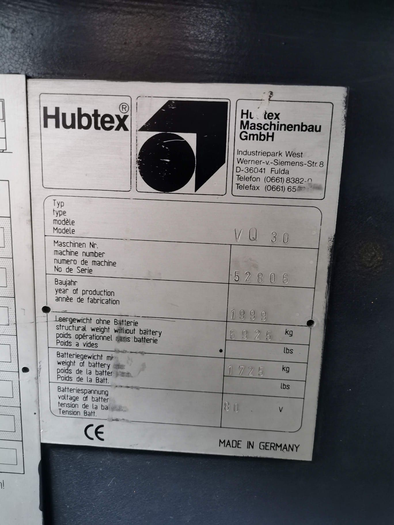 Empilhador Elétrico Lateral Multidirecional Hubtex VQ30