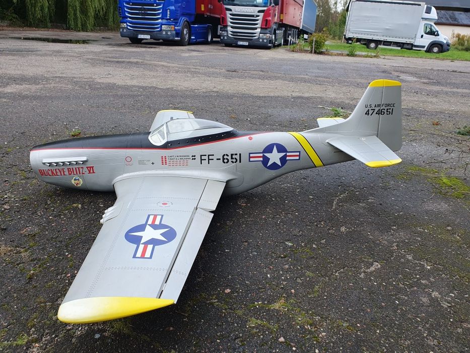 Model RC Mustang P-51, makieta, samolot 1,8m