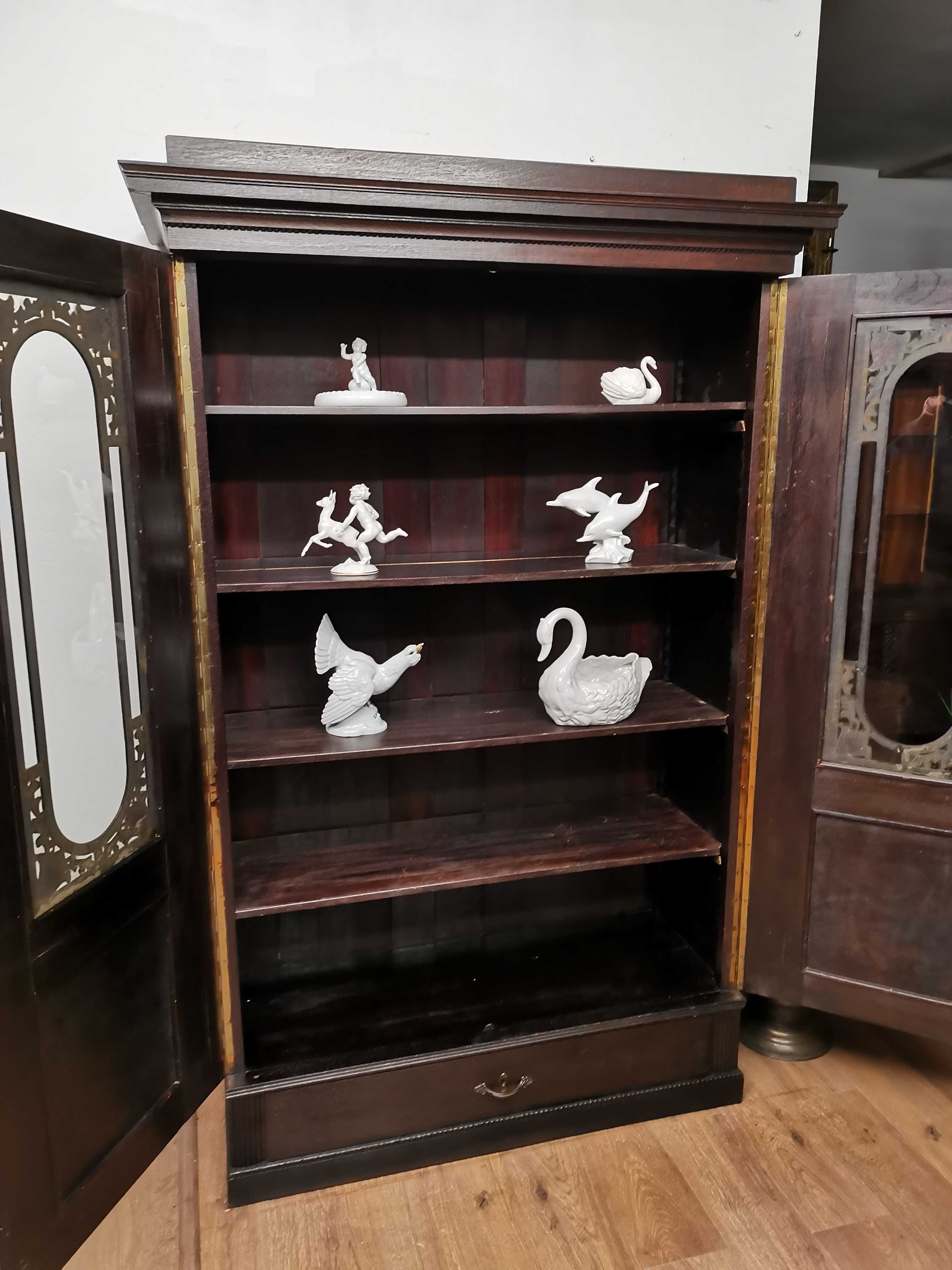 Dębowa biblioteczka witryna  antyk 712/2025