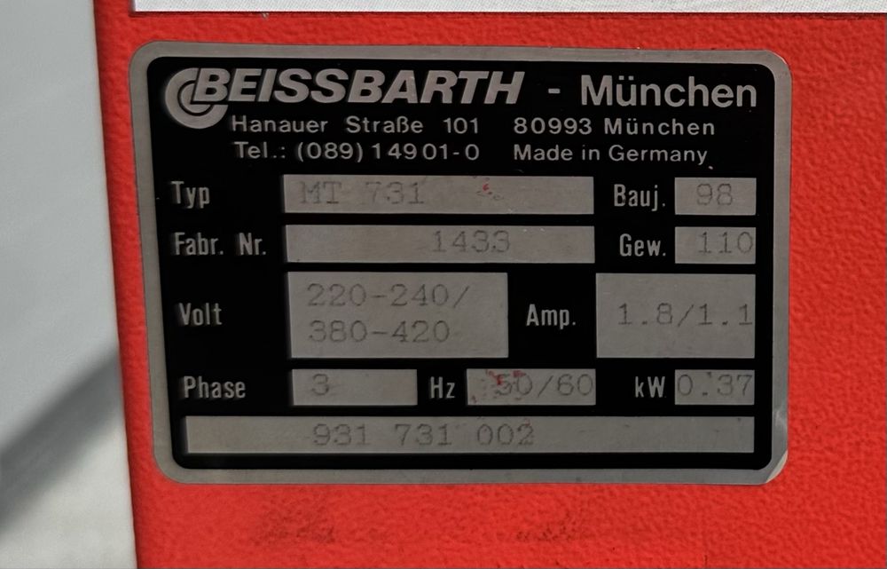 Wyważarka Beissbarth microtec 731