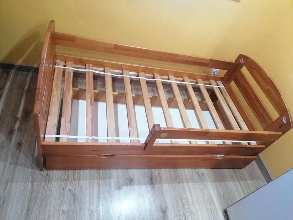 Łóżko dziecięce drewno naturalne 165-85cm
