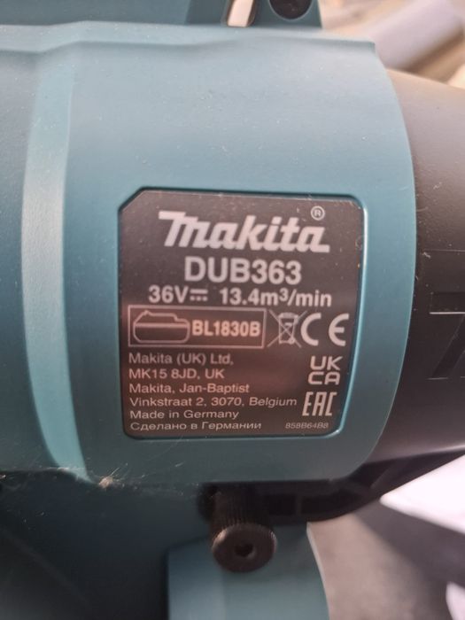 Makita dmuchawa odkurzacz do liści dup 363 2w1 Jak nowa! Na gwarancji