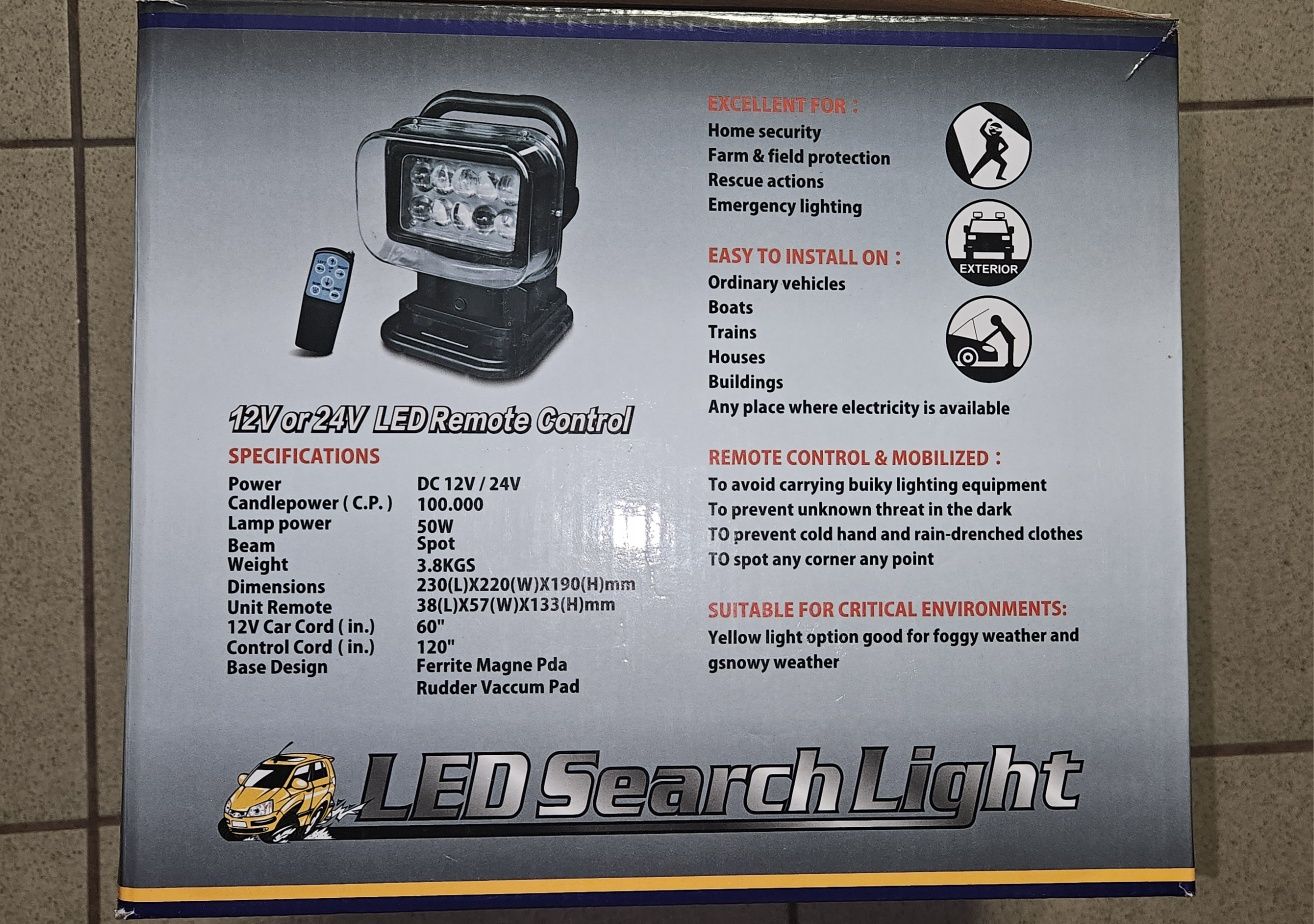 Szperacz LED  HID 50W z pilotem