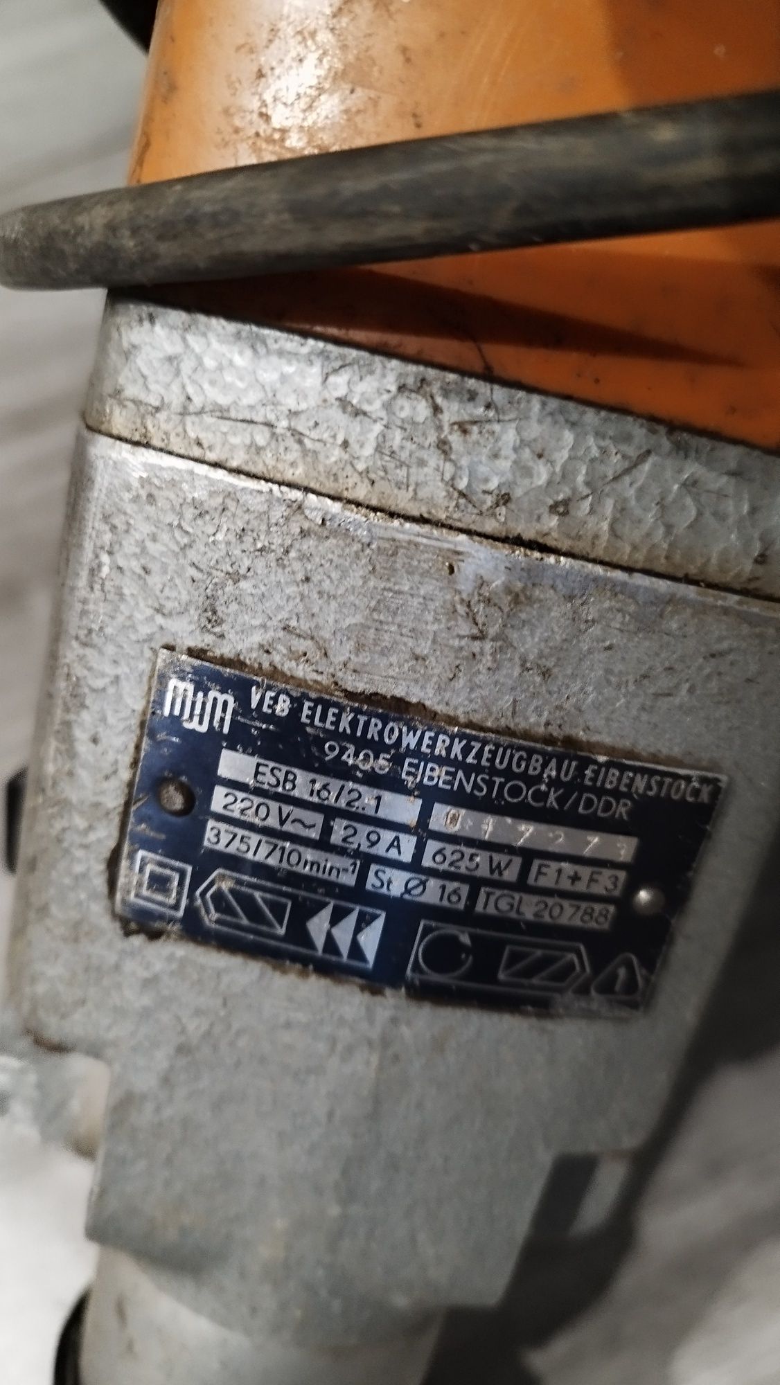 Wiertarka elektryczna VEB Elektrowerkzeugbau DDR - model ESB 16/2.1