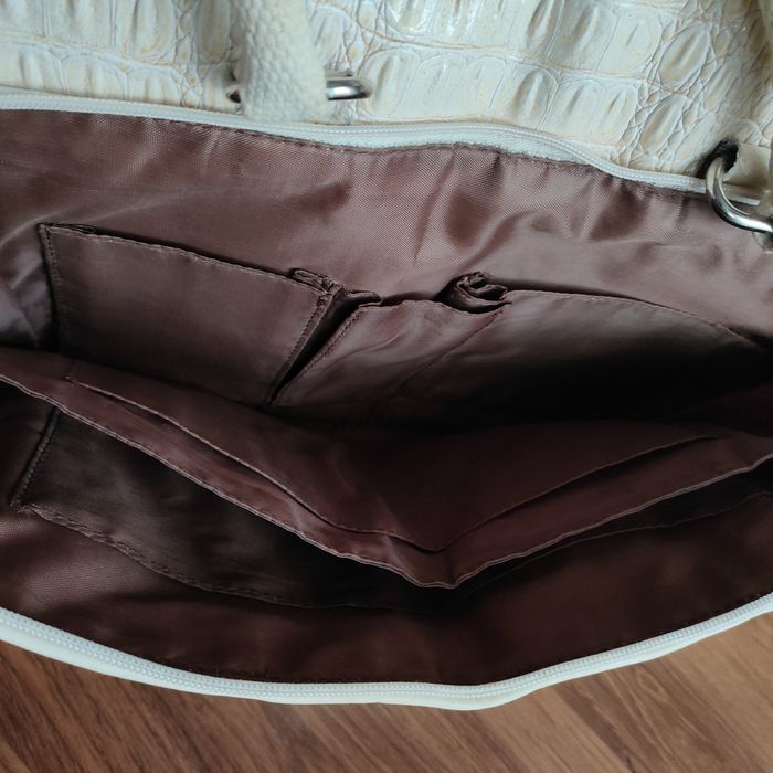 Torebka beżowa torba na laptopa