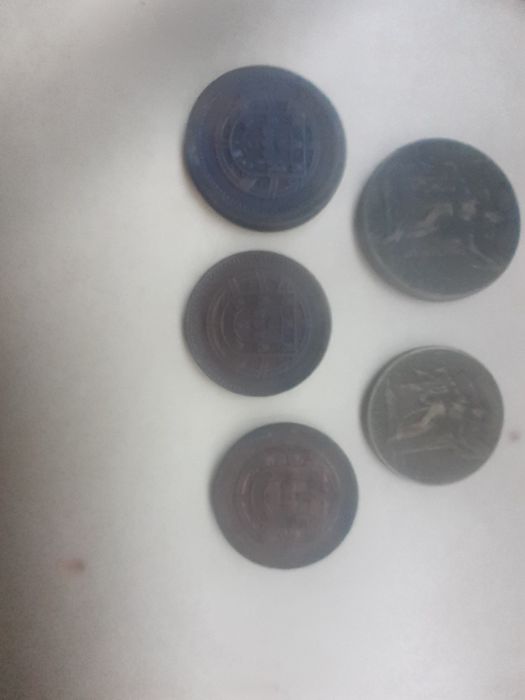 Lote de moedas antigas portuguesas