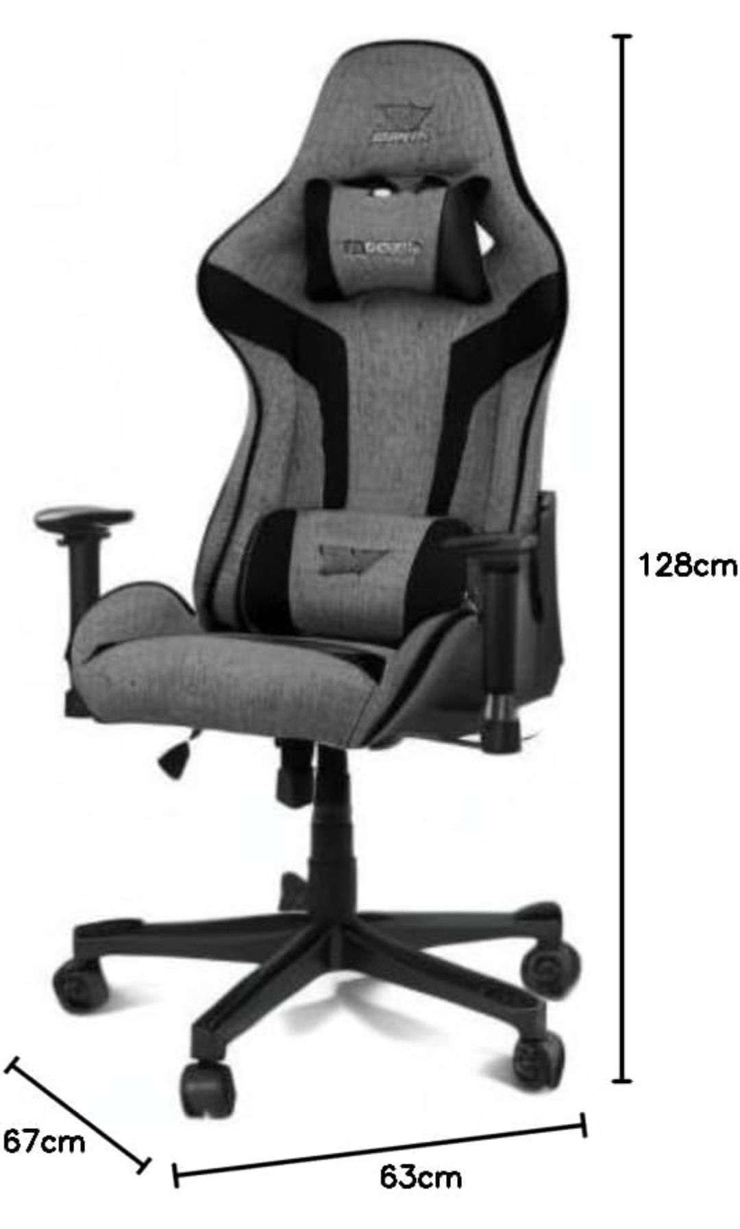 Fotel gamingowy Drift Gaming DR90 szary NOWY