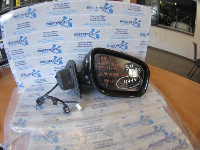 Espelho Esp4111 MERCEDES CLASSE E 3 BREAK S211 FASE 2 2008 2.2CDI 220 170CV 5P PRETO DRT REBATIVEL COM PISCA 9 + 2 PINOS Danificado Capa Colada