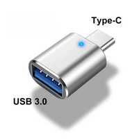 OTG переходник USB-A / USB-С - 3.0 для Type-C / цвет серебристый