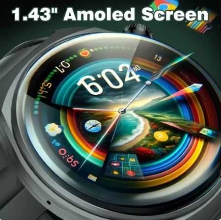 Relógio inteligente Kumi gw6 1.43" tela amoled - c/ ChatGPT!