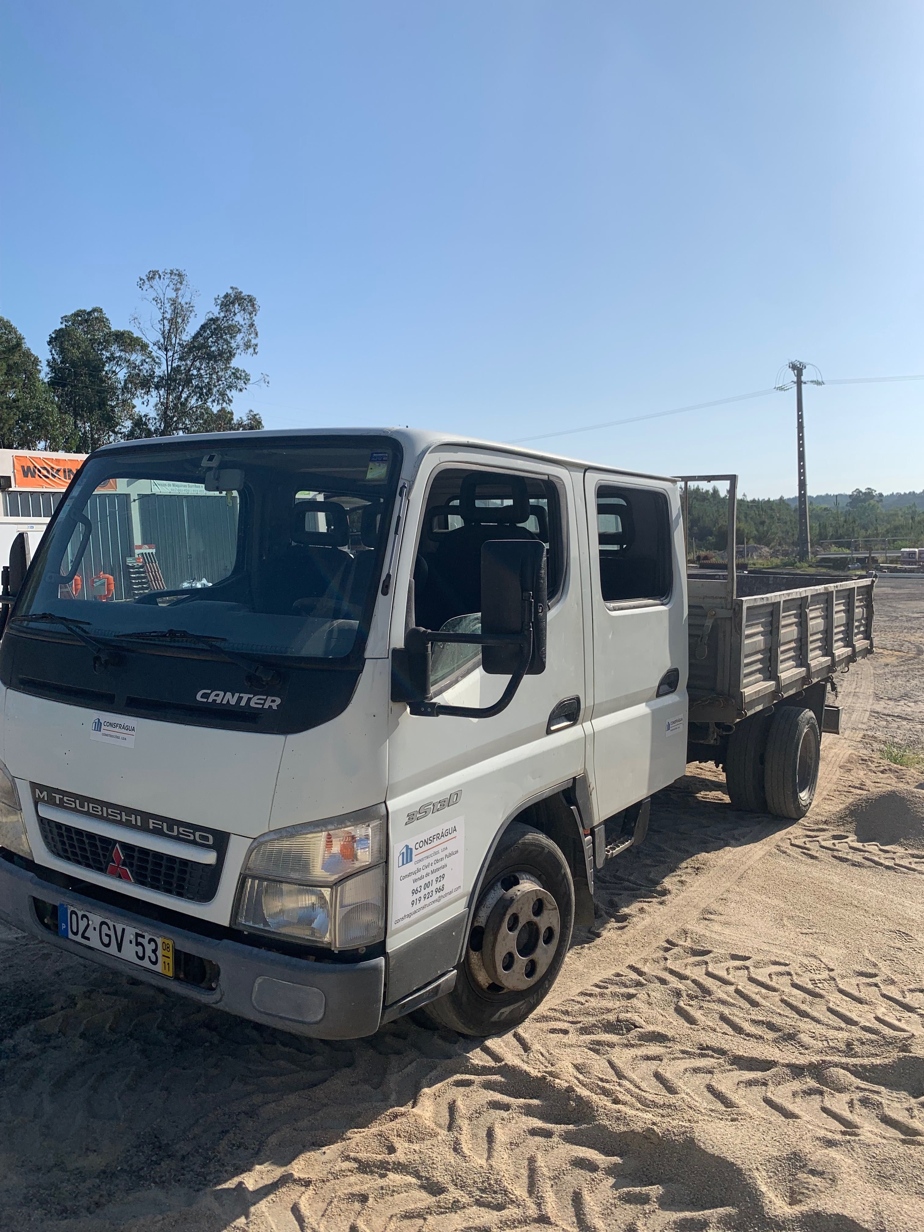 Mitsubishi fuso canter com báscula dupla