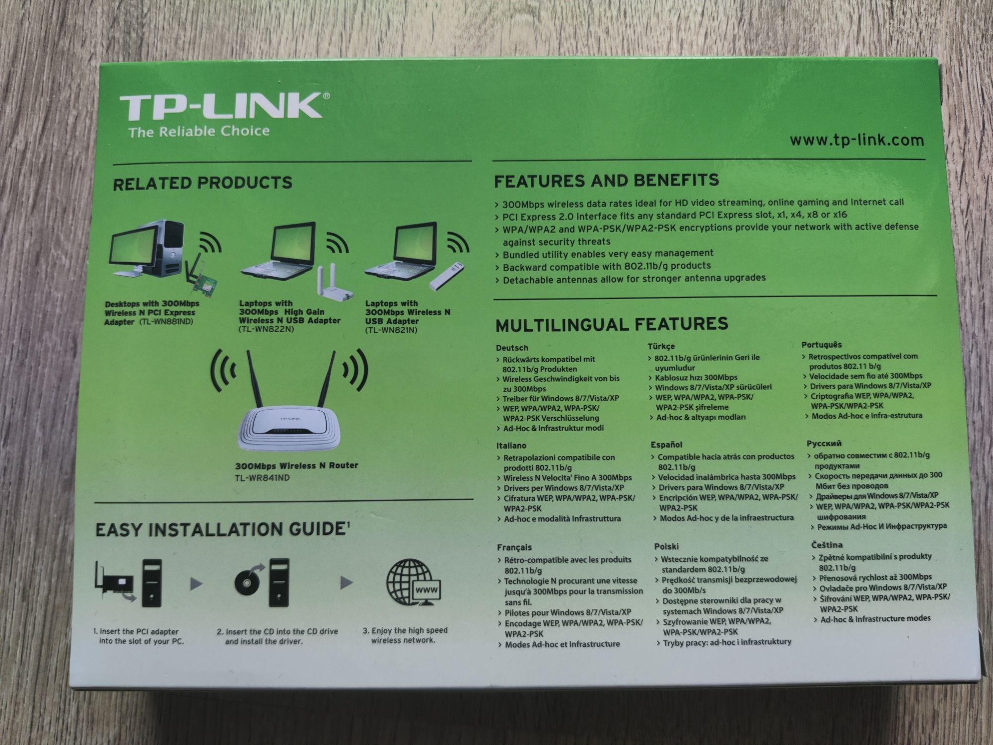 Karta sieciowa TP-LINK TL-WN881ND PCI Express, Wewnętrzna, 2.4 GHz