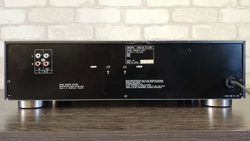SONY TC-K 520 Stereo Cassette Deck 1990-92