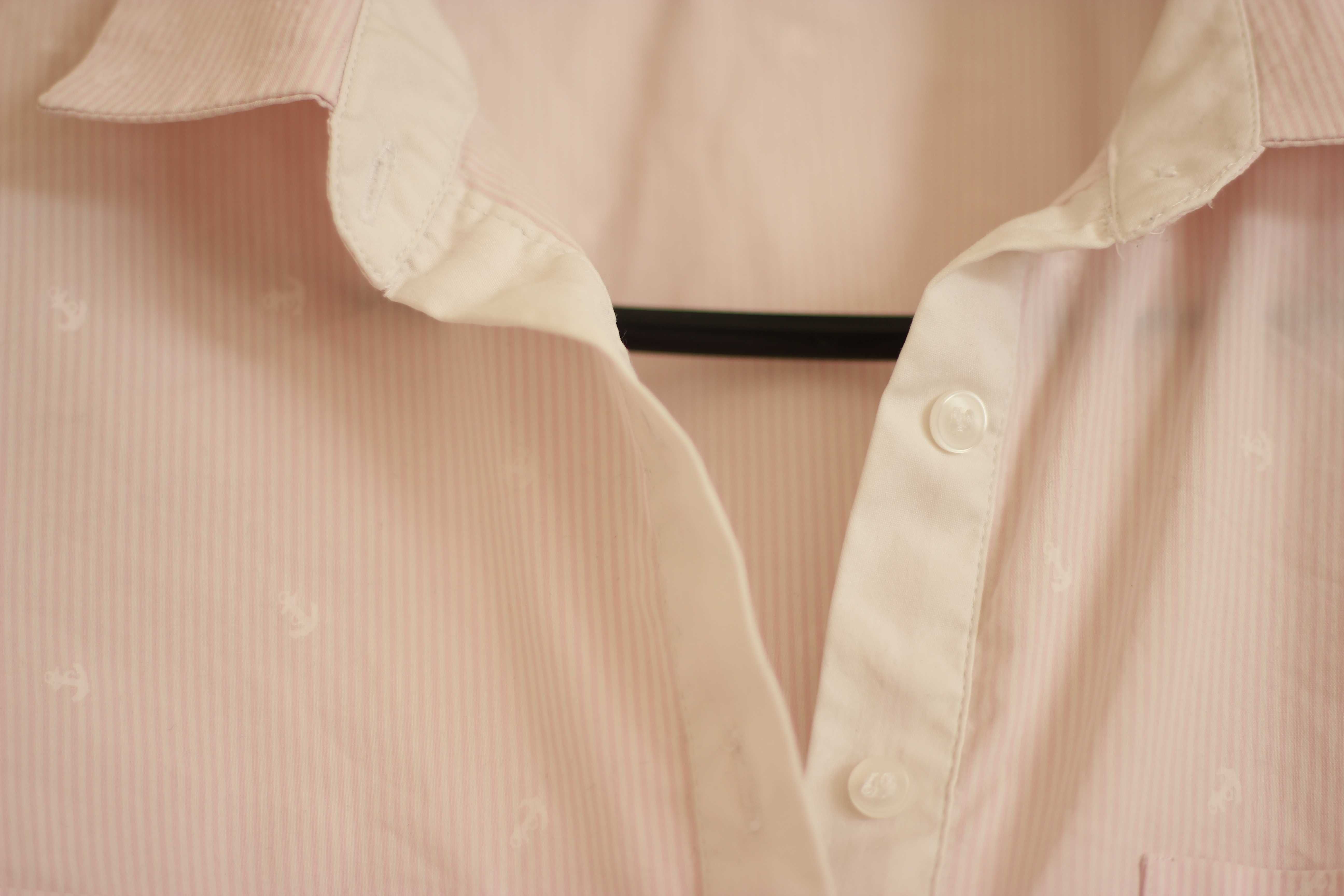 Koszula w kotwiczki delikatnie różowa