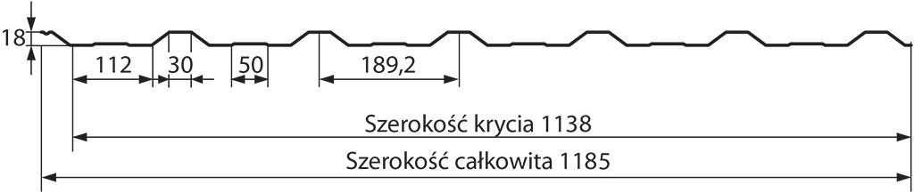 Blacha trapezowa T-18 I gatunek Mat 20 lat gwarancji