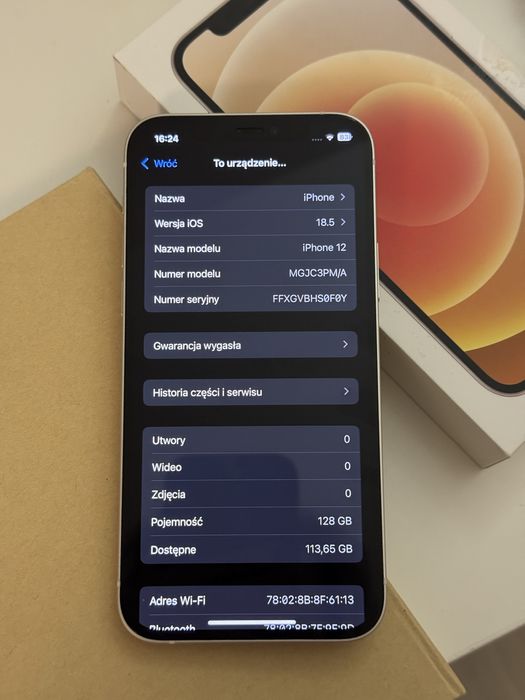 iPhone 12 128GB biały