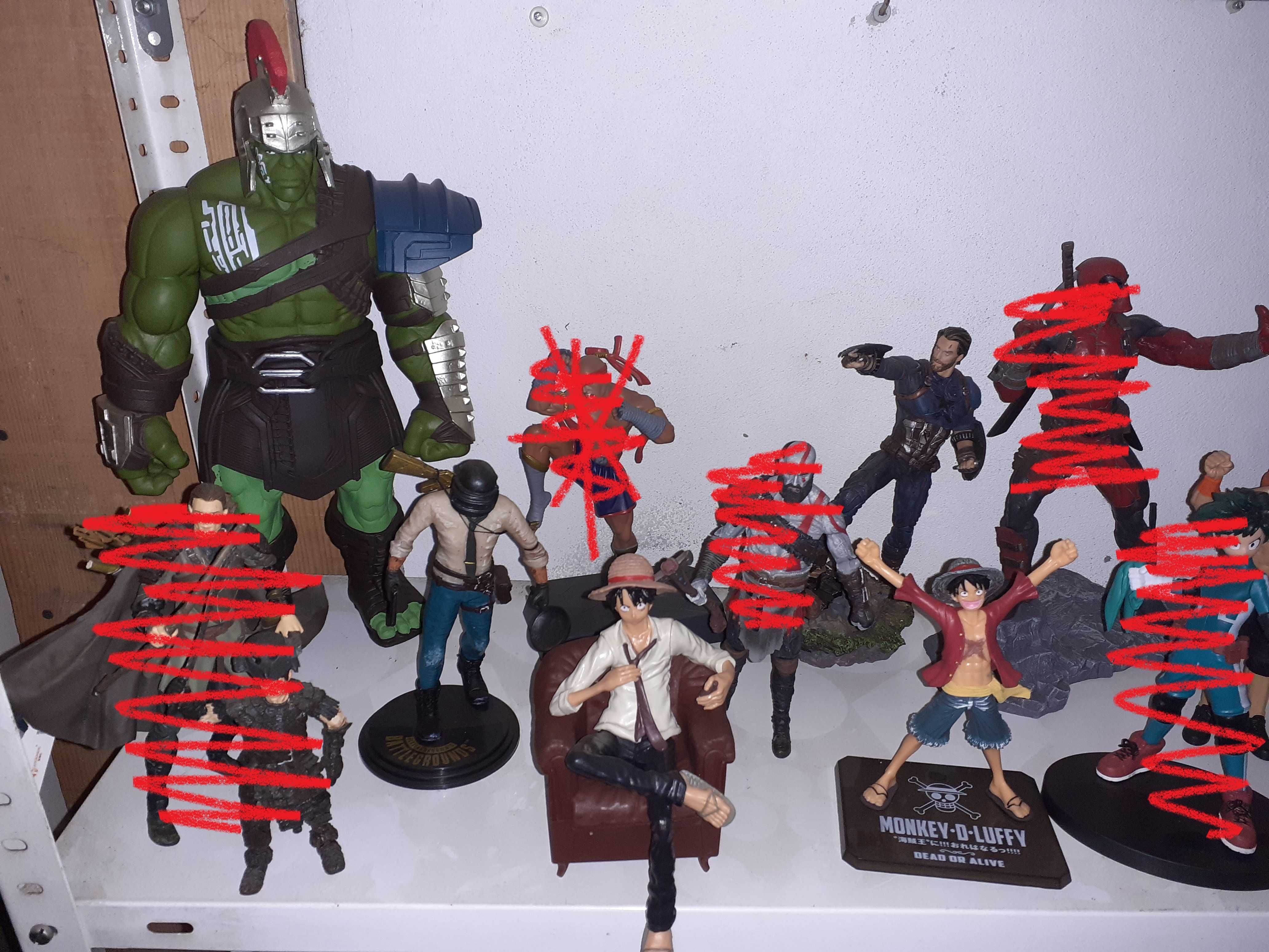 Figuras One Piece, My Hero , Marvel, Lord of The Rings, LoL, WWE  ...
