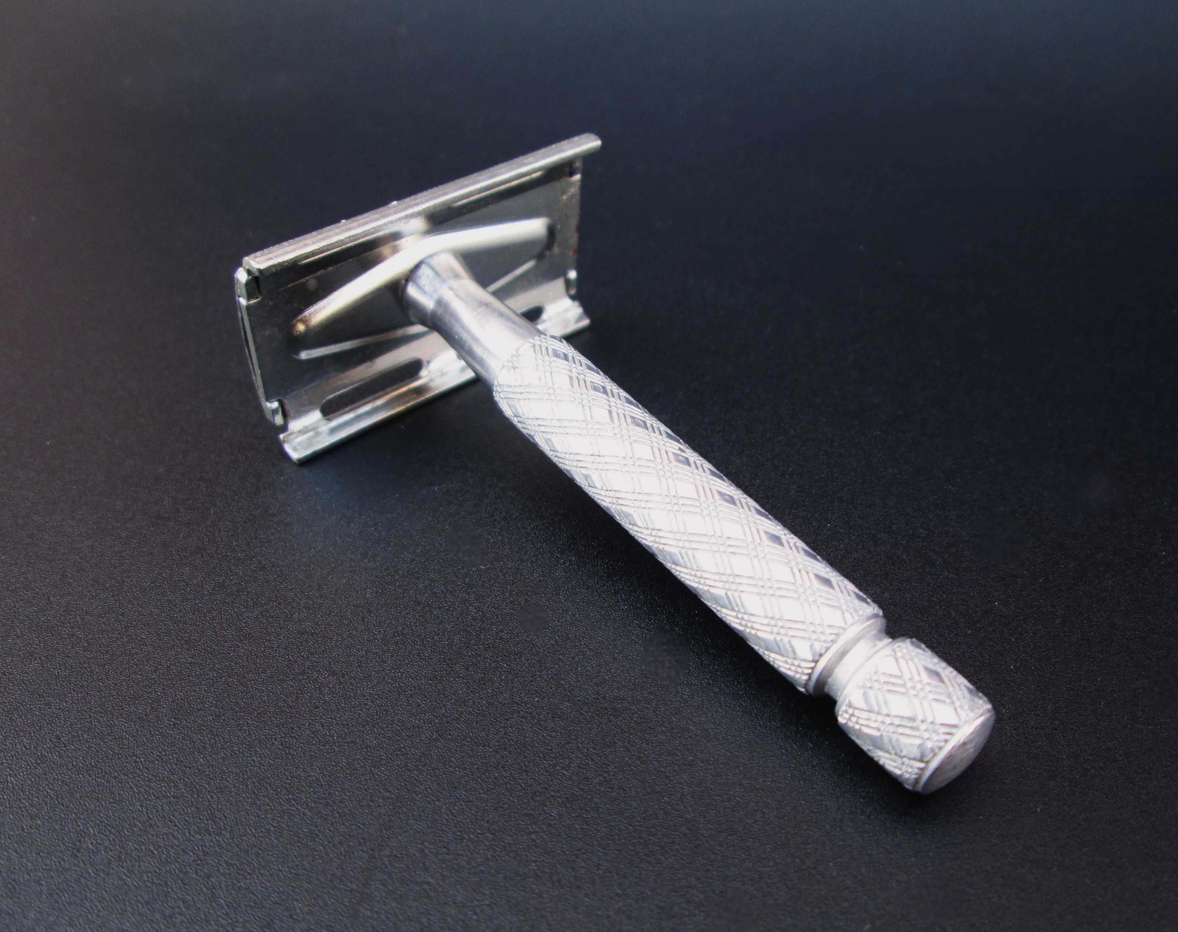70's Maquina de Barbear GILLETTE Aluminum Spirals Handle - England