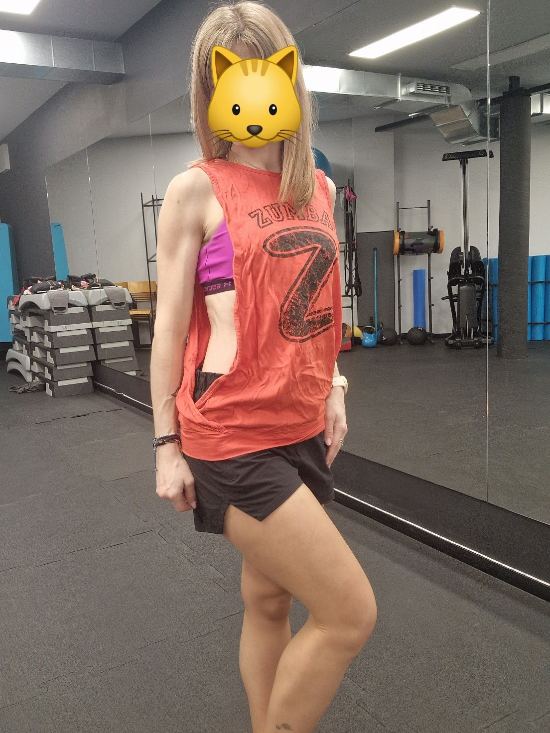 Zumba top koszulka XS sexy wycięcia b.dobry stan
