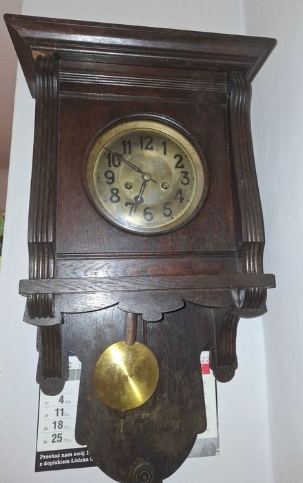 Stary zegar ścienny Gustav Becker