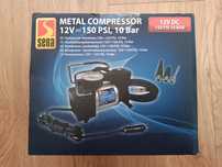 KOMPRESOR METALOWY 12 V 150 PSI , 10 Bar + dodatkowe końcówki