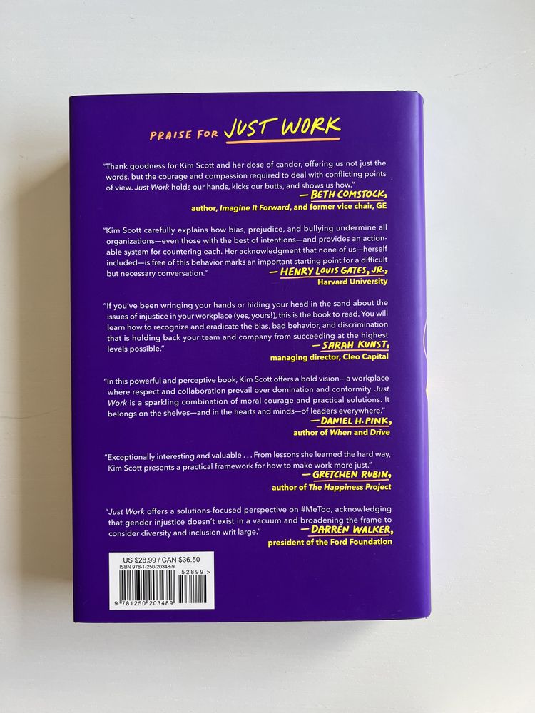 Just work Get shit done fast & fair Kim Scott książka