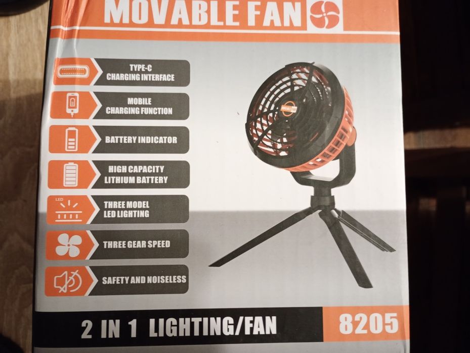 Przenośny wentylator 2 w 1