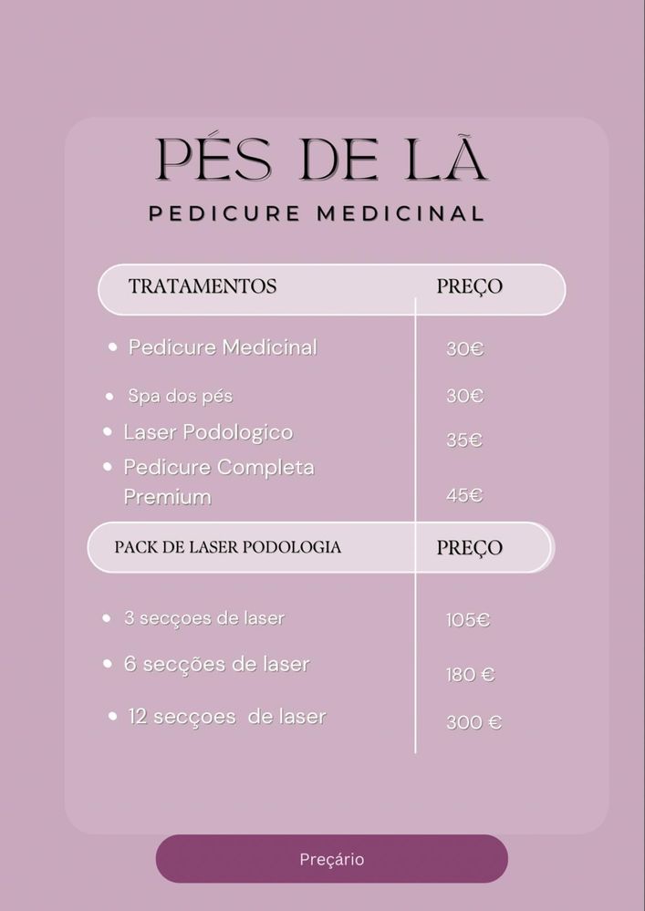 Serviço de Pedicure Medicinal