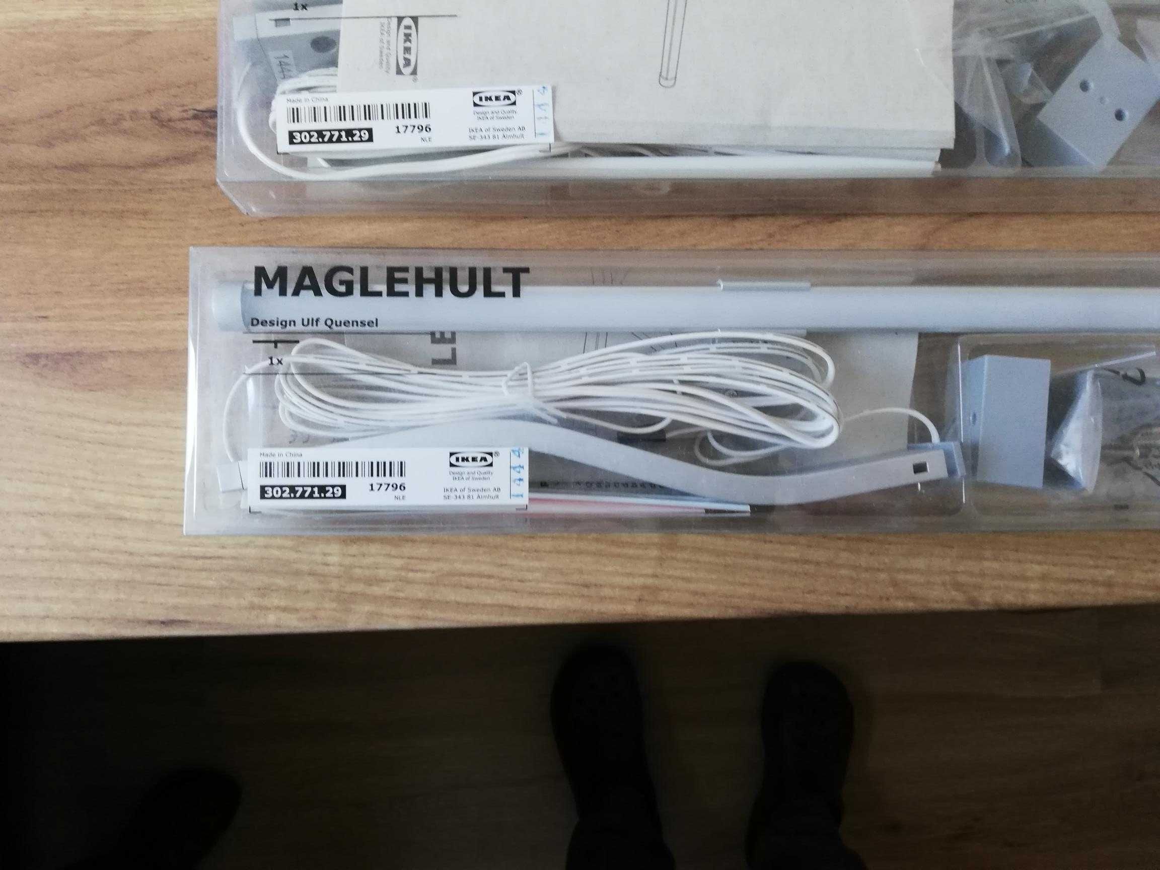 IKEA MAGLEHULT Oświetlenie szafki/obrazu LED + zestaw