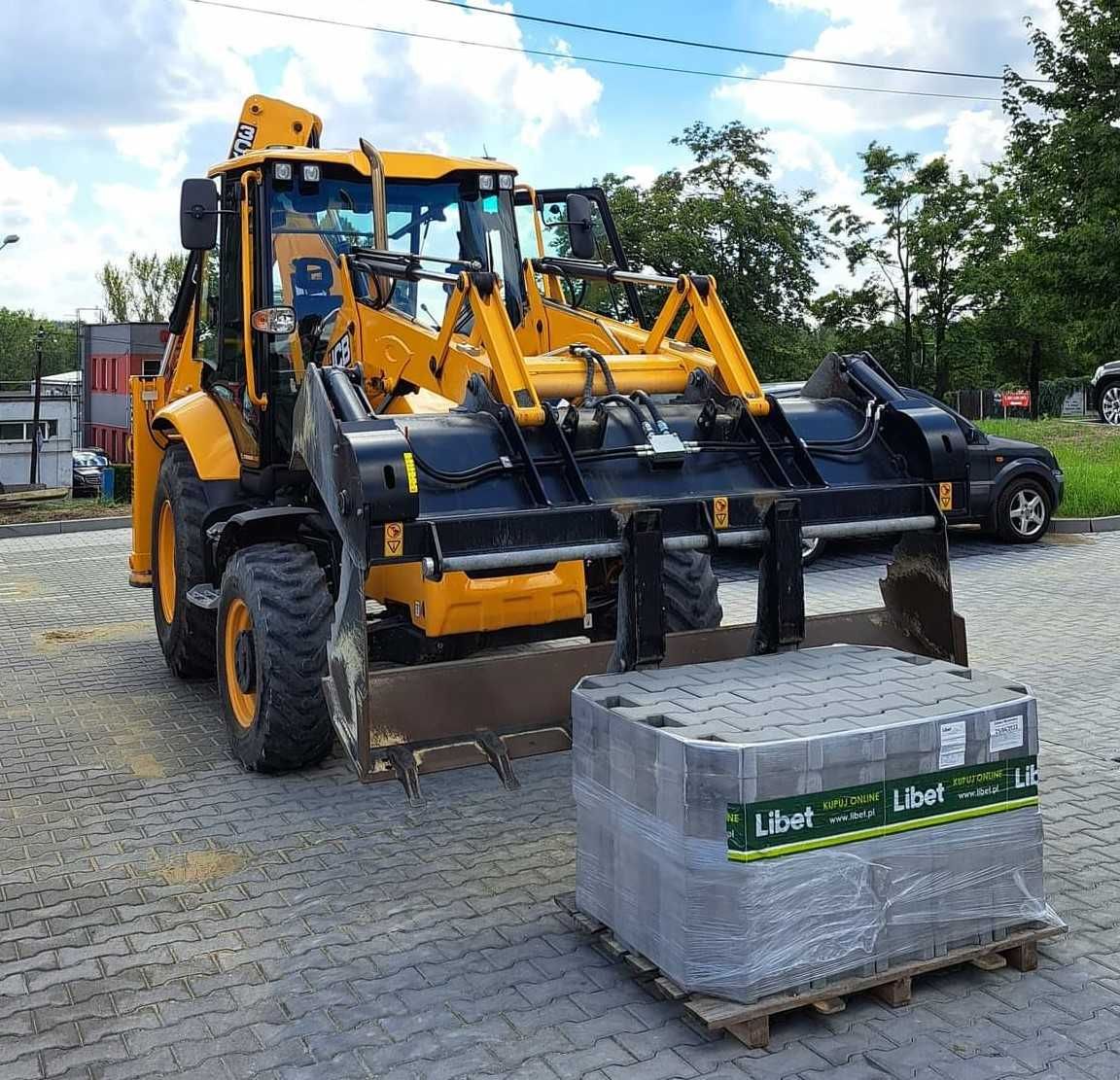 Maszynowe układanie kostki brukowej, brukarstwo przemysłowe,parkingi