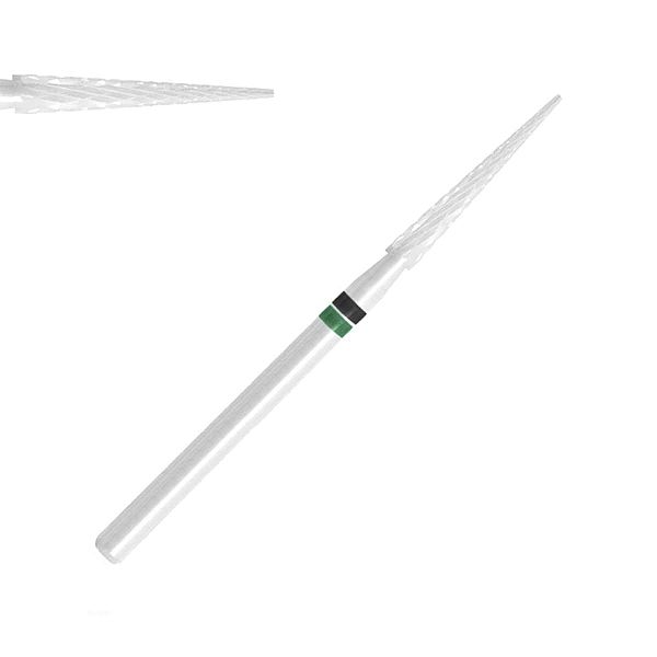 Frez ceramiczny - szpila zielono-czarna / Bass Cosmetics