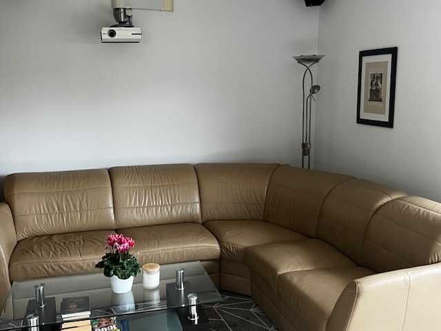Narożnik ze skóry pufa gratis