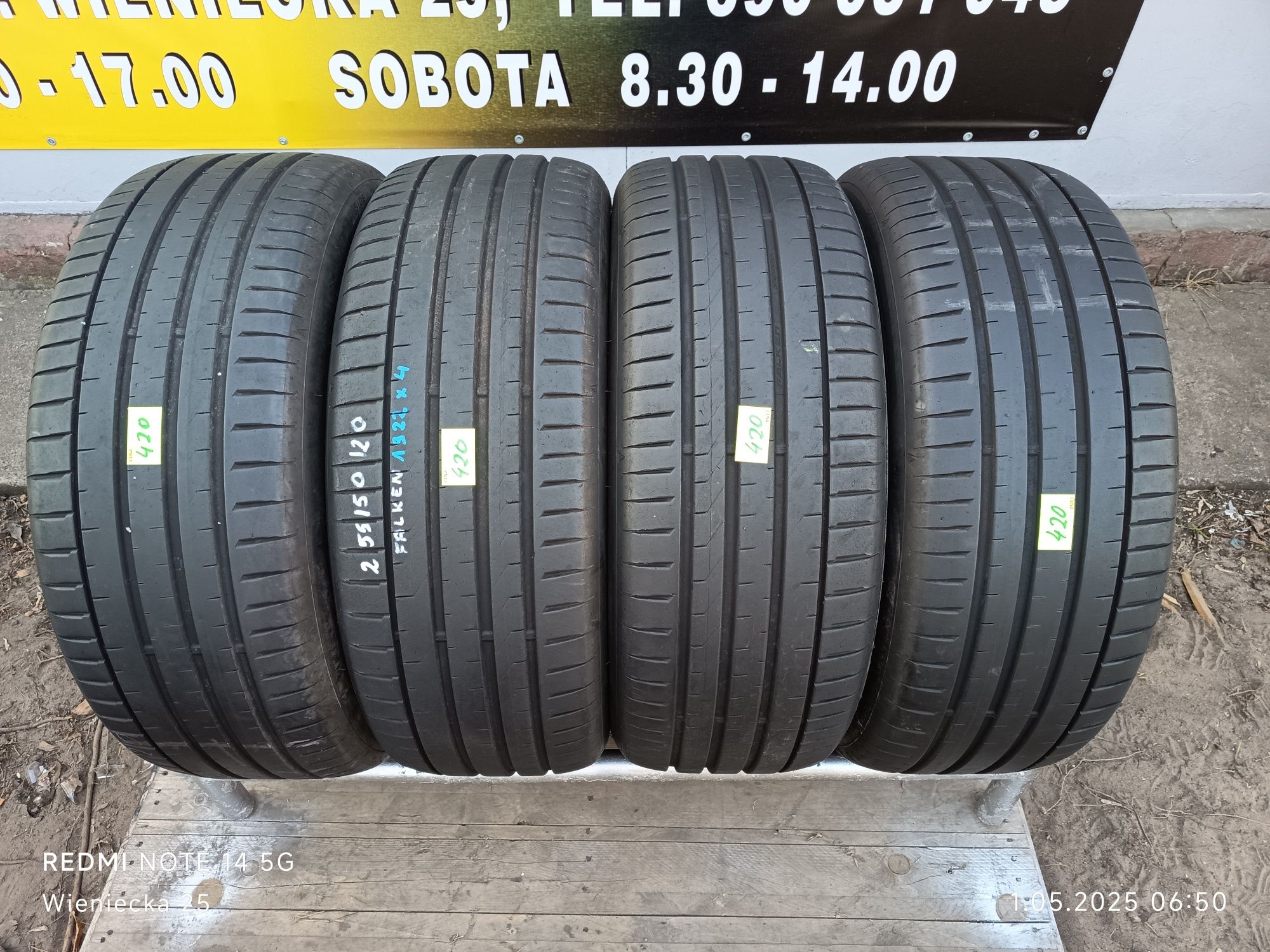 Opony letnie 255/50/20 Falken 2022/Montaż Gratis Wysyłka Gwarancja