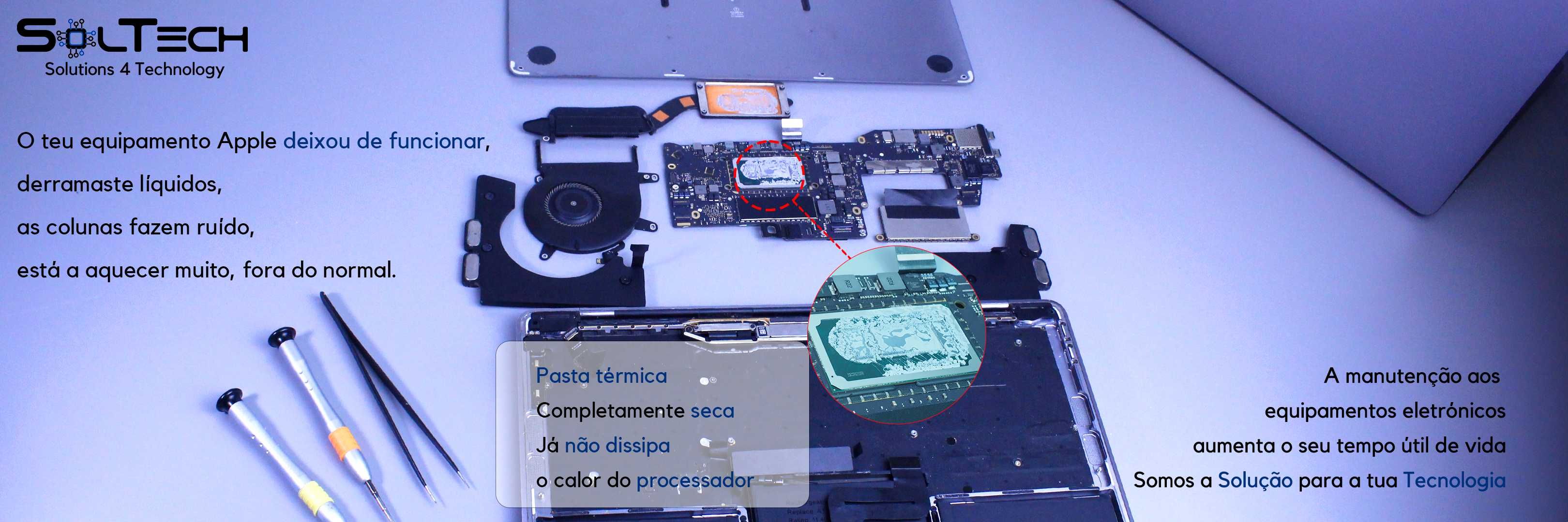 Serviços de Reparação Informática, Motherboards, Apple/Windows.