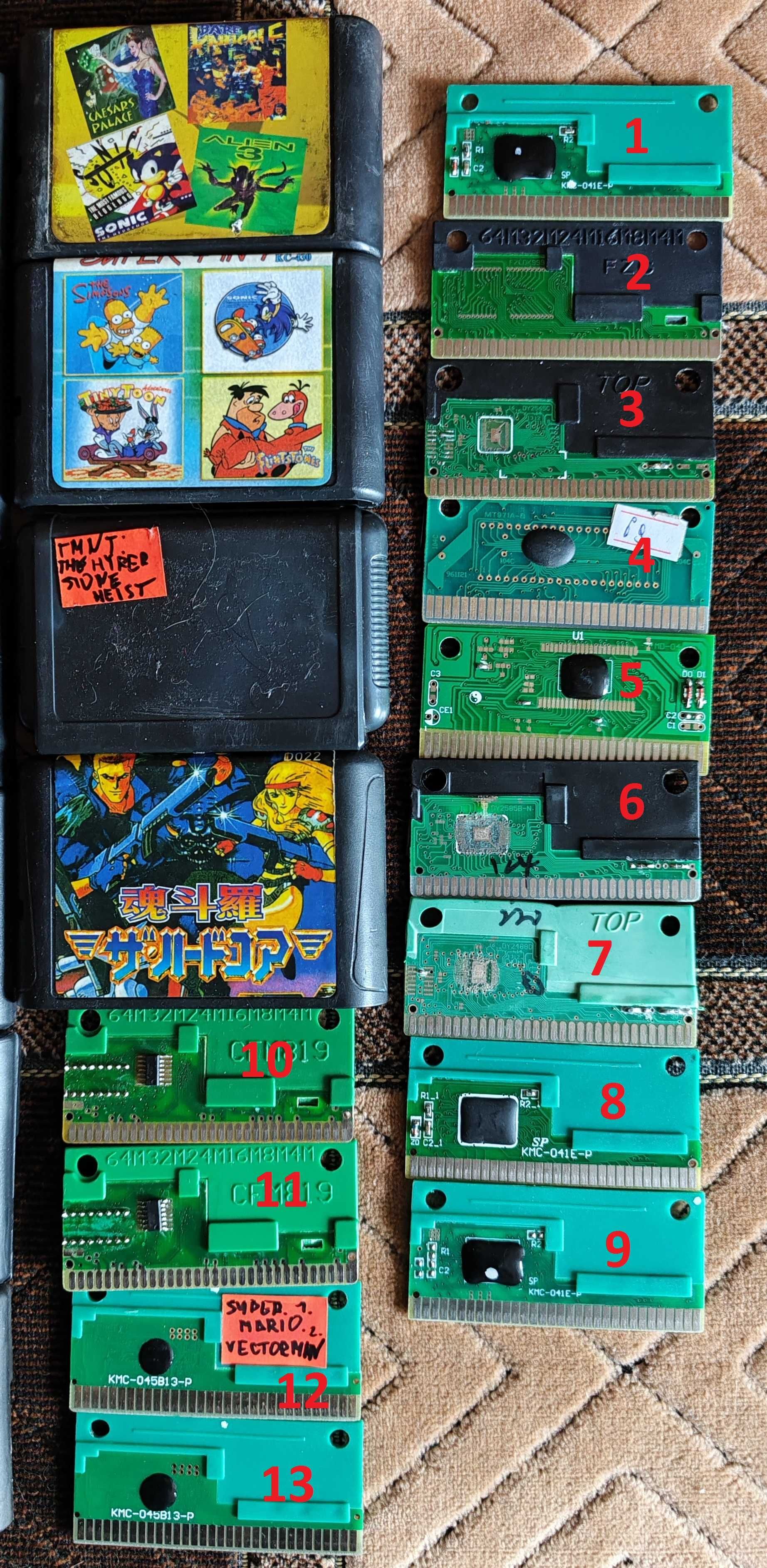 Лот картриджей Sega (29шт.)