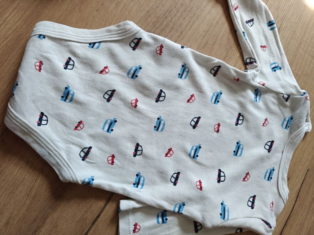 Ogrodniczki i body dla chłopca, rozmiar 62
