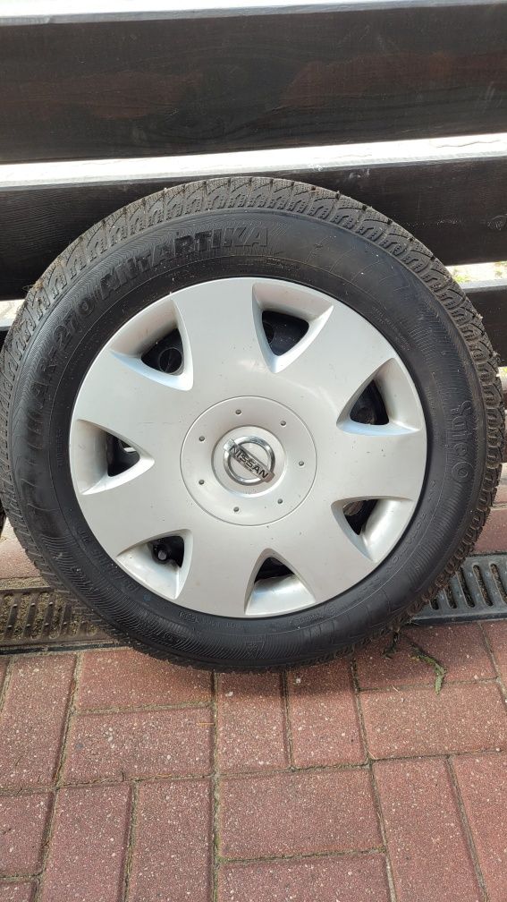 Koła zimowe + kołpaki nissan almera, primer, tino