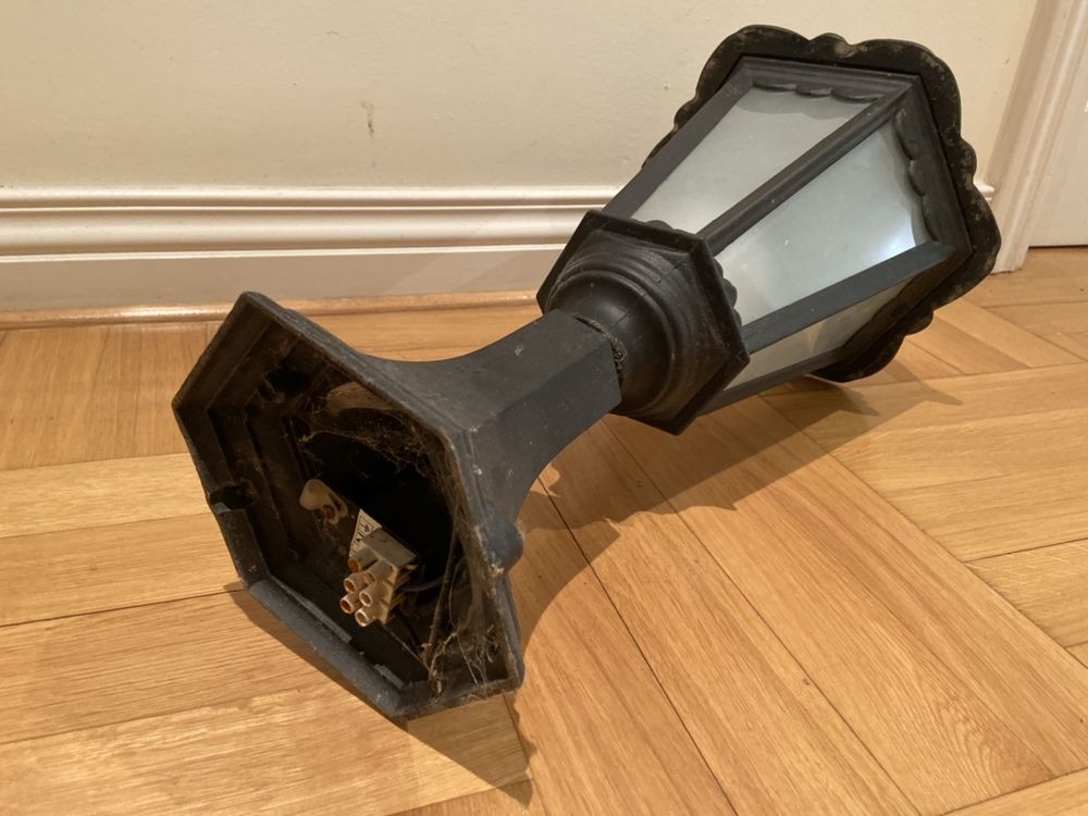 Lampa latarnia ogrodowa 60cm metal szkło klasyczna