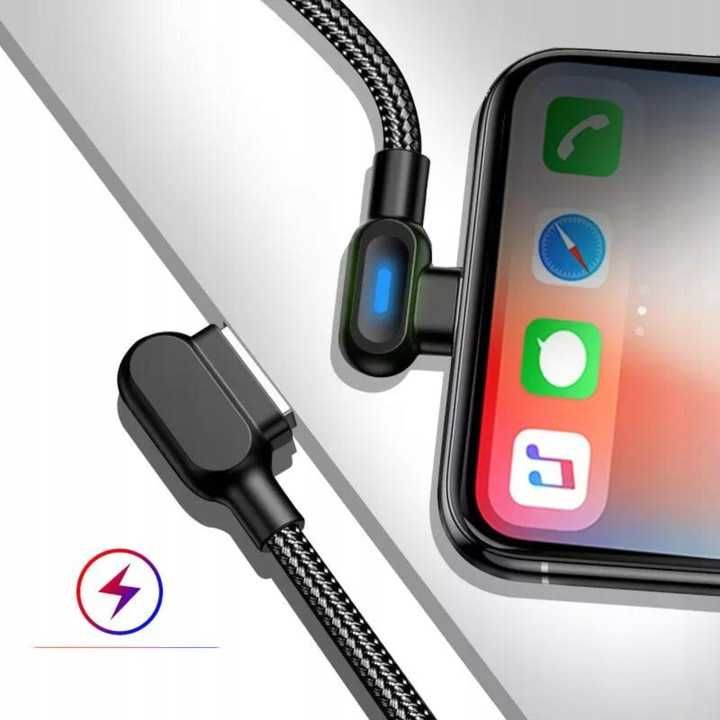 Nowy Kabel USB C USB Kątowy Szybkie Ładowanie 3.0