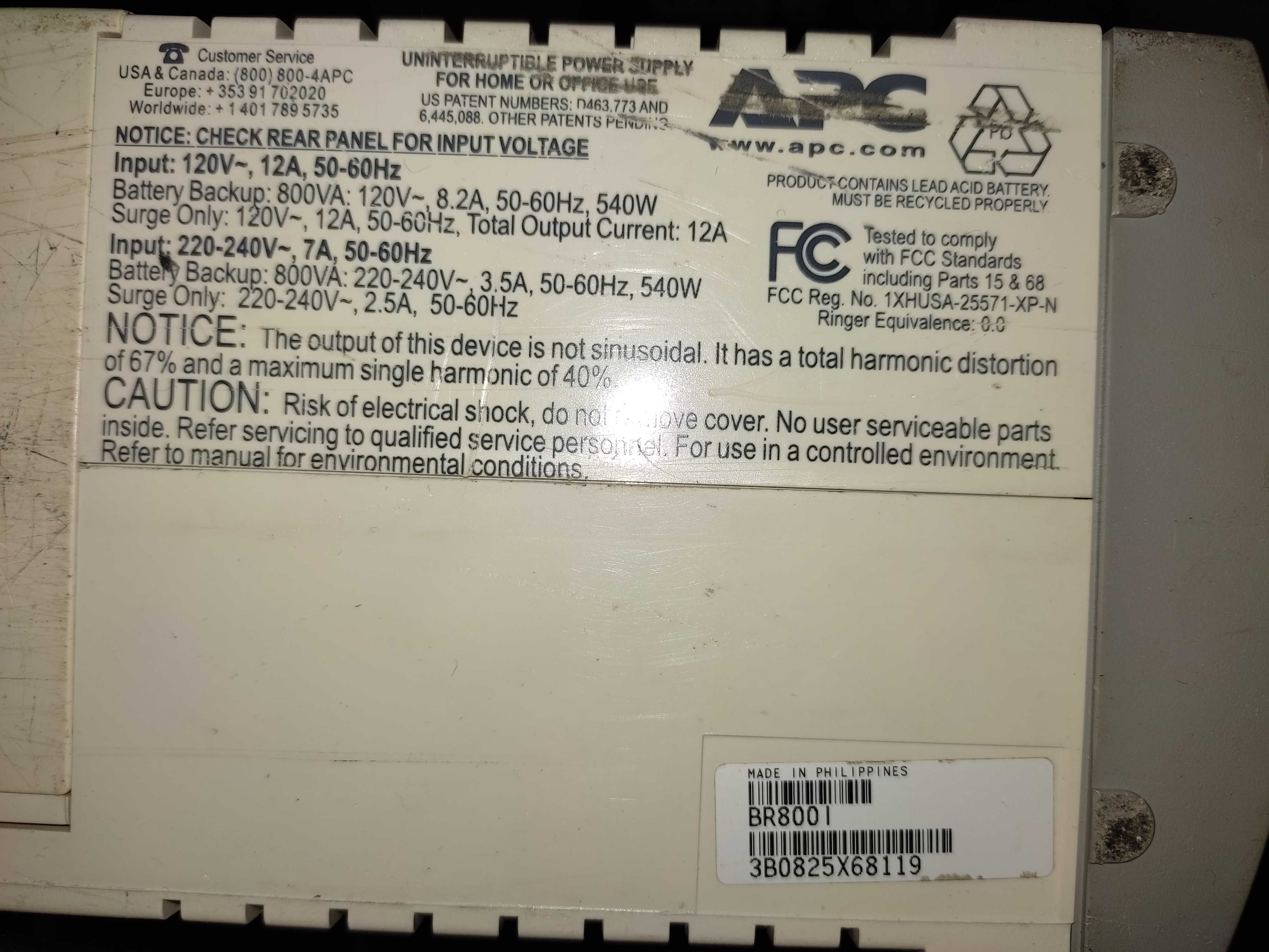 Продам джерело безперебійного живлення АРС Back-UPS RS 800