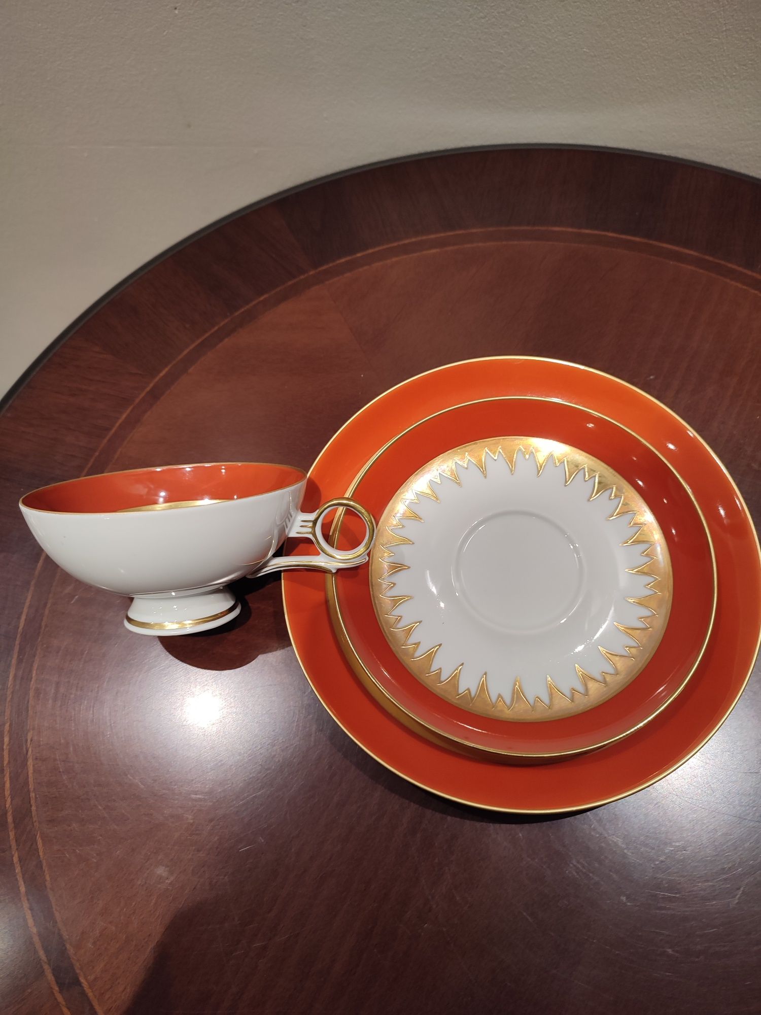 Śliczne stare trio porcelana Wallendorf