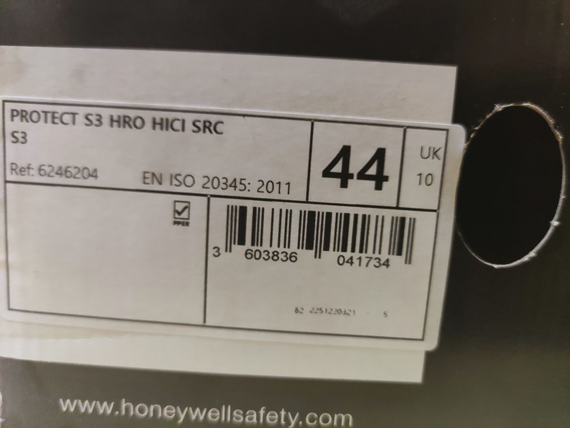 Buty robocze Honeywell protect s3 hro hici src, rozmiar 44