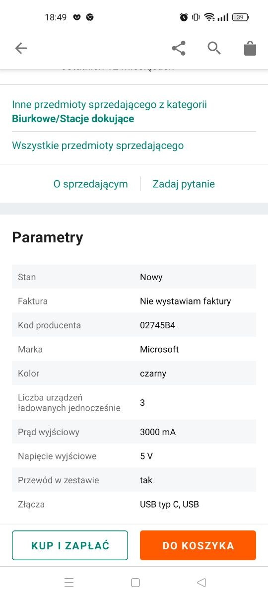 Stacja dokująca Microsoft hd-500
