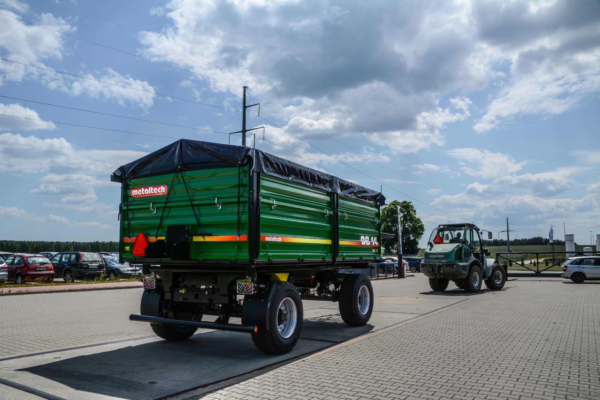 Przyczepa rolnicza burtowa METAL-TECH DB 14 Ton | PLANDEKA GRATIS