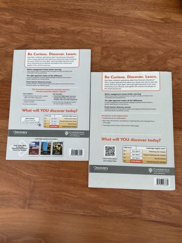 Manual e caderno de fichas de Inglês 5.º ano Cambridge