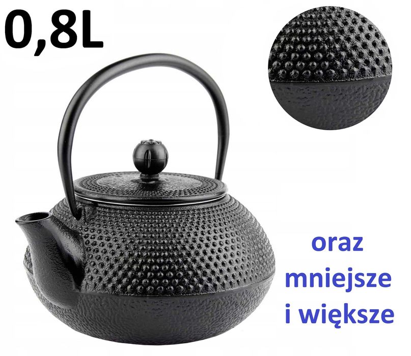 MAŁY czajniczek ŻELIWNY do parzenia herbaty, ziół.. Zaparzacz dzbanek