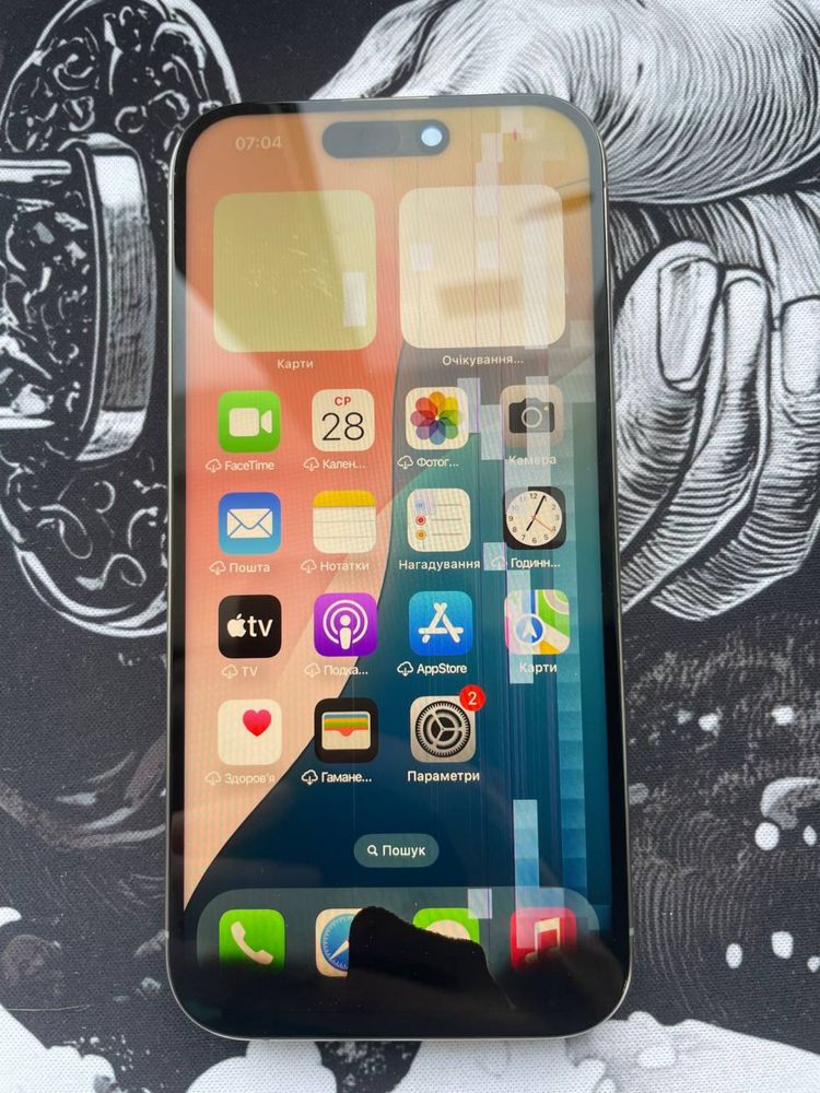 Продаю iphone 15pro 128gb 90% батарея битий