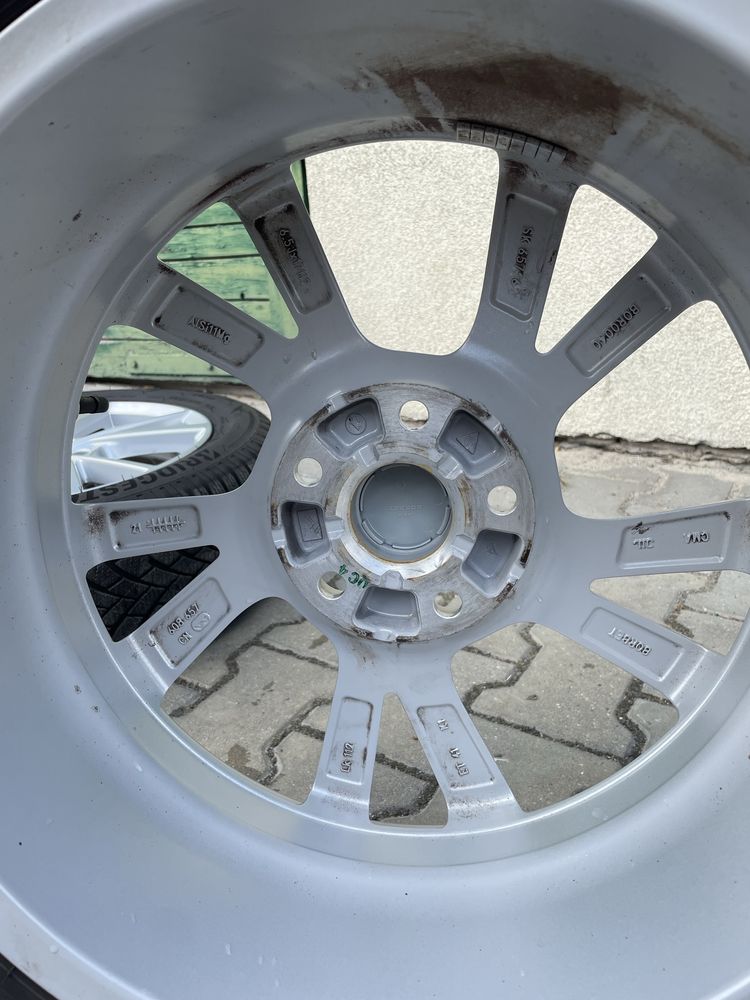 Felgi aluminiowe Borbet 17” 5x112 + opony Zima Bridgestone – stan bdb!