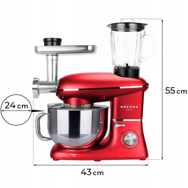4w1 ZESTAW Robot kuchenny planetarny BLENDER mikser maszynka do mięsa