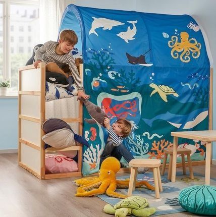 Baldachim do lóżka Ikea Kura - ocean
